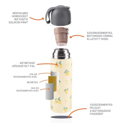 Zopa Termoska na tekutiny se silikonovým držákem 400 ml Wild Gepard