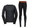 2117 of Sweden MOLLARYD dámský set merino termoprádla, Black AOP