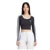 Adidas Originals 3S LS CROP-BLACK dámské tričko Adidas Originals 3S LS CROP-BLACK dámské tričko