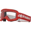 Alpinestars Vision 3 Wordmark červené s čirým plexi motokrosové brýle Alpinestars Vision 3 Wordmark červené s čirým plexi motokrosové brýle