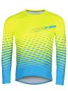 Force MTB ANGLE fluo-modrý cyklodres - dl. rukáv