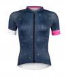 Force GAME tm.modrý dámský cyklodres - kr. rukáv