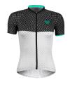 Force POINTS černo-bílo-tyrkysový dámský cyklodres POUZE M (VÝPRODEJ)