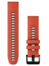 Garmin Řemínek pro fenix5/6/7/8 QuickFit 22 silikonový, Flame Red / Graphite Garmin Řemínek pro fenix5/6/7/8 QuickFit 22 silikonový, Flame Red / Graphite