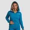 GymBeam Dámská mikina se zipem Limitless Aquamarine