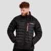 GymBeam Pánská bunda Puffer Black/Orange