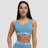 GymBeam Sportovní podprsenka Simple Steel Grey POUZE XL (VÝPRODEJ)