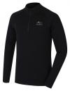 Husky Merow zip M black pánské merino triko