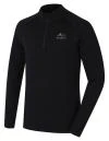 Husky Merow zip M black pánské merino triko