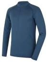 Husky Merow zip M blue pánské merino triko
