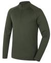 Husky Merow zip M green pánské merino triko