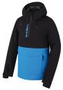 Husky Nabbi M black/neon blue pánská outdoor bunda + šátek Kilpi