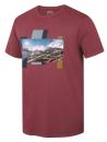 Husky Tee Skyline M bordo pánské bavlněné triko