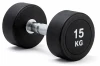Kubisport Jednoruční činka 15 kg oválná černá