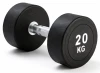 Kubisport Jednoruční činka 20 kg oválná černá