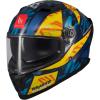 MT Helmets Integrální helma na motorku Braker SV Fury modro-žlutá XS + sleva 400,- na příslušenství