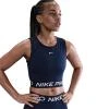 Nike Pro DF CROP TANK MIDNIGHT NAVY/WHITE dámské tréninkové tričko Nike Pro DF CROP TANK MIDNIGHT NAVY/WHITE dámské tréninkové tričko