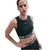 Nike Pro DF CROP TANK SEAWEED/WHITE dámské tréninkové tričko Nike Pro DF CROP TANK SEAWEED/WHITE dámské tréninkové tričko