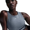Nike Pro DF CROP TANK SMOKE GREY/HTR/WHITE dámské tréninkové tričko Nike Pro DF CROP TANK SMOKE GREY/HTR/WHITE dámské tréninkové tričko