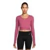 Nike Pro W NP DF LS TOP GG SHINE SWEET BEET/RUSH MAROON/WHITE dámské tréninkové tričko Nike Pro W NP DF LS TOP GG SHINE SWEET BEET/RUSH MAROON/WHITE dámské tréninkové tričko