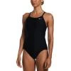 Nike Swim SOLID BLACK-BLACK dámské plavky
