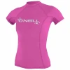 ONEILL Dámské lycrové triko BASIC SKIN krátký rukáv POUZE 2XL light aqua (VÝPRODEJ)