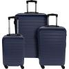 Proworld Sada plastových cestovních kufrů 3 ks 50 / 60 / 70 cm tmavě modrá