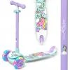 Raven Laviana Unicorn s LED koly violet/mint dětská tříkolová koloběžka
