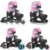 Raven Loret Glitter Black/Mint/Pink dětské brusle 4v1 - LED kolečka