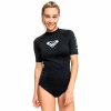ROXY Dámské lycrové triko BLACK krátký rukáv ROXY Dámské lycrové triko BLACK krátký rukáv