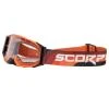 Scorpion E24 oranžovo-černé motokrosové brýle s čirým plexi