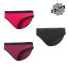 Sensor Double Face 3-pack černé/lilla/magenta dámské kalhotky