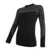 Sensor Merino Impress Dámské Triko Dl.rukáv Černá/pattern Sensor Merino Impress Dámské Triko Dl.rukáv Černá/pattern
