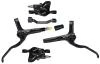 Shimano brzda kotoučová MT200 černá, přední + zadní komplet bez kotoučů / černé hadice (zadní J-kit)