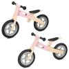 Spokey WOOD RIDE DUO Dětské dřevěné odrážedlo 2v1, růžové