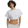 Under Armour Cropped Script SS Tee-WHT dámské tričko Under Armour Cropped Script SS Tee-WHT dámské tričko
