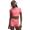 Under Armour HeatGear Crop Mock SS-MRN dámské kompresní tričko Under Armour HeatGear Crop Mock SS-MRN dámské kompresní tričko