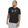 Under Armour UA M TECH PRINT FILL SS-BLK pánské tréninkové tričko Under Armour UA M TECH PRINT FILL SS-BLK pánské tréninkové tričko