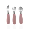 Zopa Silikonový dětský příbor Old Pink Zopa Silikonový dětský příbor Old Pink