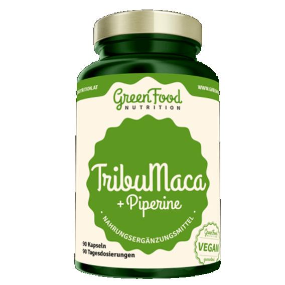GreenFood TribuMaca + Piperine 90 kapslí