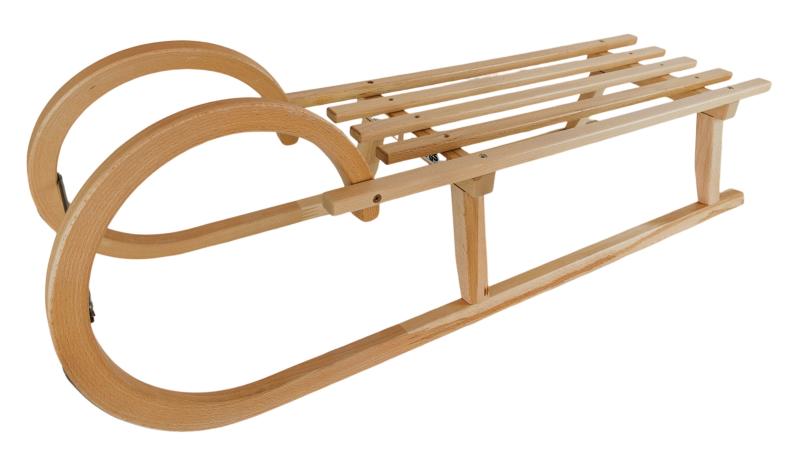 Acra Sáně dřevěné 110cm Rohačky dřevěný sedák