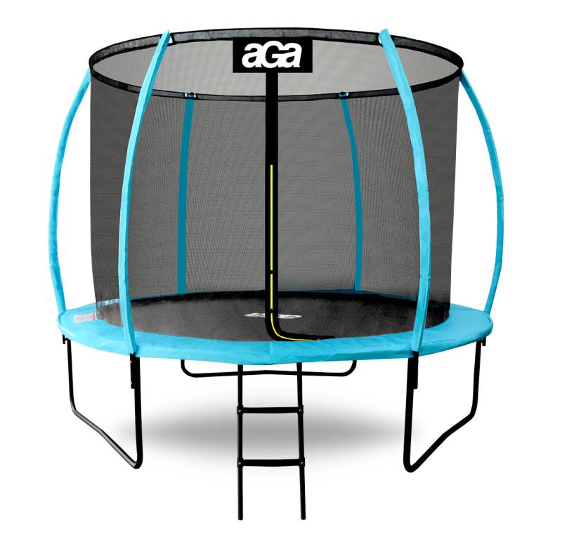 Aga SPORT EXCLUSIVE Trampolína 305 cm Svetlomodrá + ochranná sieť + rebrík