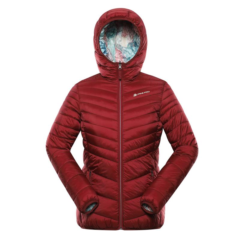 Alpine Pro EROMA dámska červená obojstranná bunda hi-therm zimná