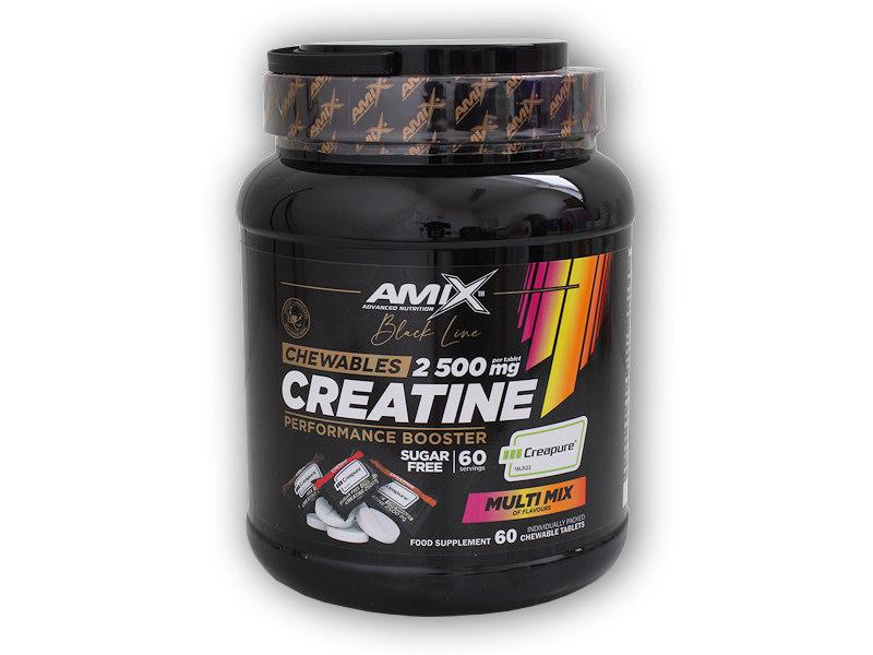 Amix Black Line Creatine Creapure 2500mg 60 Žuvacích Tabliet Zero Sugar