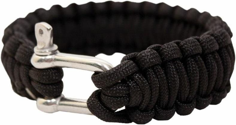 BCB Adventure náramek paracord kov černý