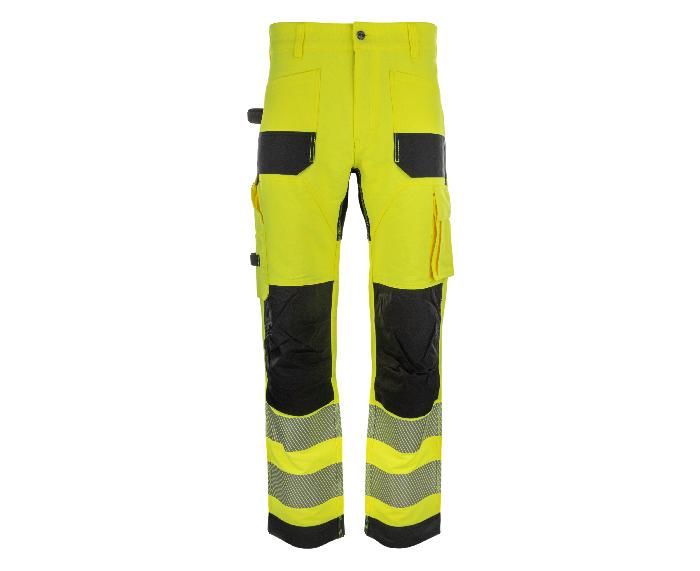 Bennon EREBOS žlté pánske pracovné nohavice triedy 2 HI-VIS