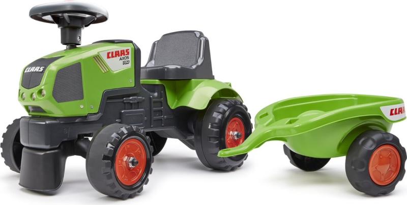 Falk Odrážedlo 1012B Baby Claas Axos s vlečkou