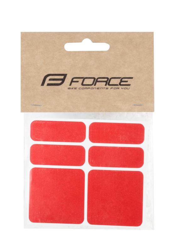 Force Nálepky reflexné sada 6 ks, červené
