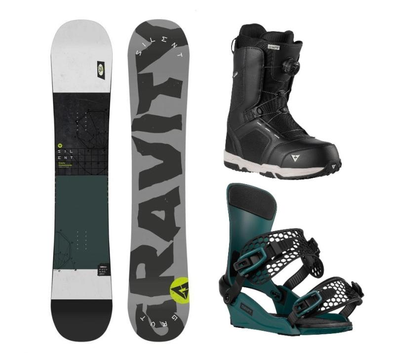 Gravity Silent 24/25 snowboard + Gravity Drift steel green viazanie + Gravity Recon Atop black topánky + zľava 400,- na príslušenstvo