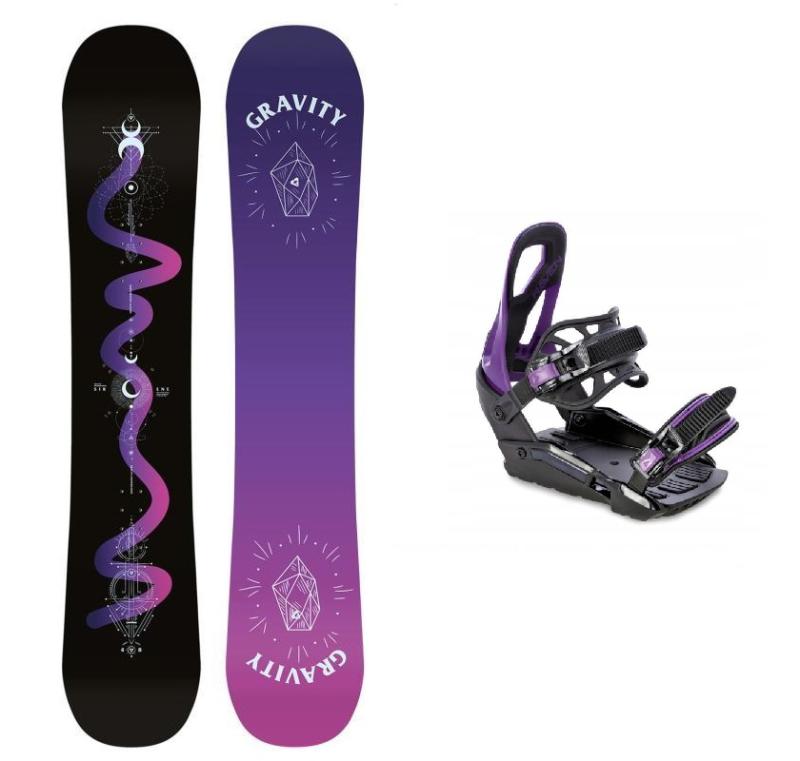 Gravity Sirene Black 24/25 dámsky snowboard + Raven S230 Black/violet viazanie